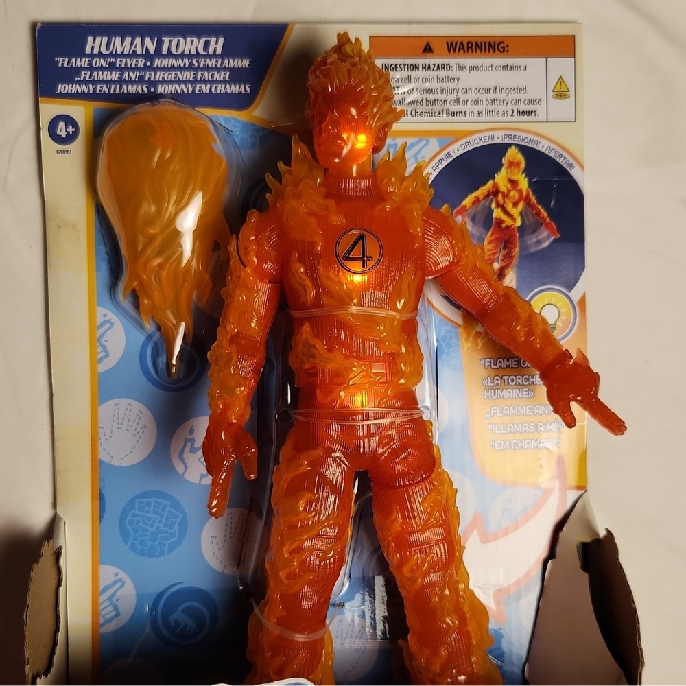 Marvel Studios Fantastic 4 First Steps- Titan Hero Series HUMAN TORCH 10" Figure